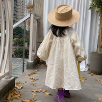 Load image into Gallery viewer, Baby Kid Girls Solid Color Embroidered Dresses Wholesale 230210241
