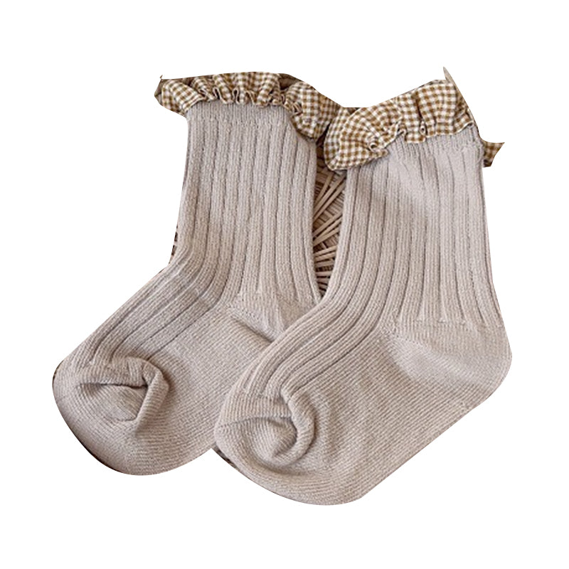 Girls Checked Accessories Socks Wholesale 230210321