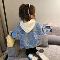 Load image into Gallery viewer, Baby Kid Girls Cartoon Print Jackets Outwears Wholesale 230210325
