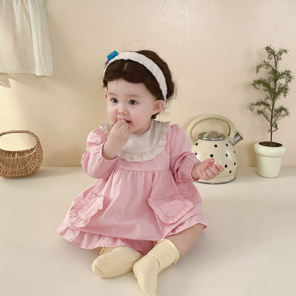 Baby Kid Girls Bow Embroidered Dresses Wholesale 230210332