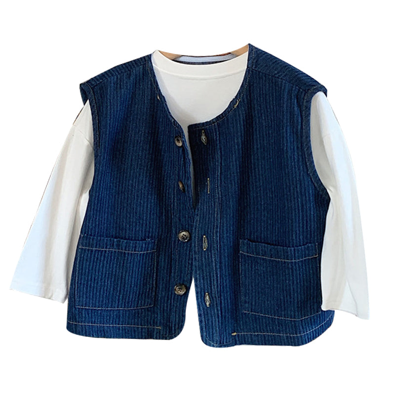 Baby Kid Boys Solid Color Vests Waistcoats Wholesale 230210366
