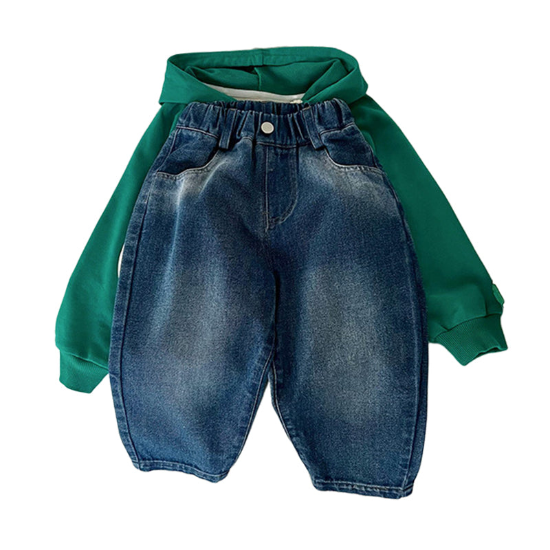 Baby Kid Boys Color-blocking Jeans Wholesale 230210377