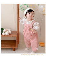 Load image into Gallery viewer, 2 Pieces Set Baby Girls Flower Print Tops And Embroidered Pants Wholesale 230210383
