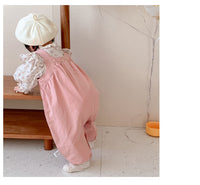 Load image into Gallery viewer, 2 Pieces Set Baby Girls Flower Print Tops And Embroidered Pants Wholesale 230210383
