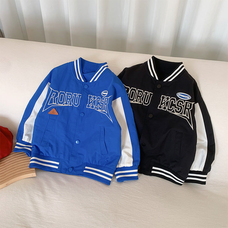 Baby Kid Boys Letters Color-blocking Embroidered Jackets Outwears Wholesale 230210390