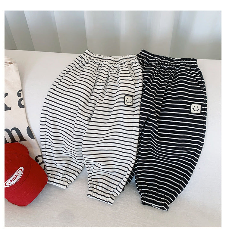 Baby Kid Unisex Striped Expression Pants Wholesale 230210436