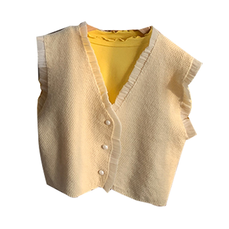 Baby Kid Girls Color-blocking Vests Waistcoats Wholesale 230210445