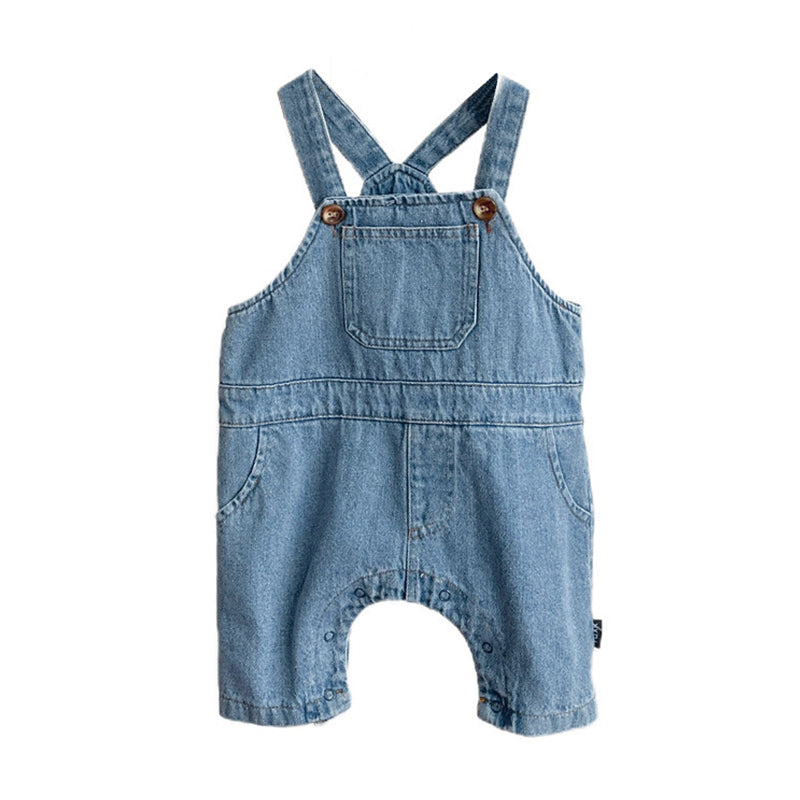 Baby Unisex Solid Color Jumpsuits Wholesale 23021051