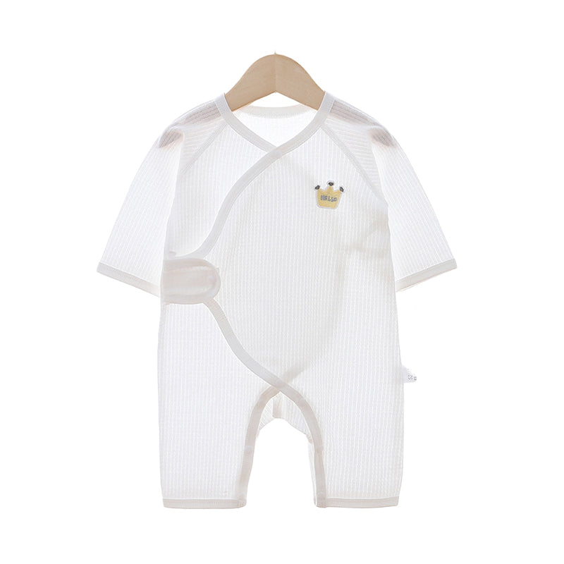 Baby Unisex Letters Cartoon Embroidered Jumpsuits Wholesale 23021059