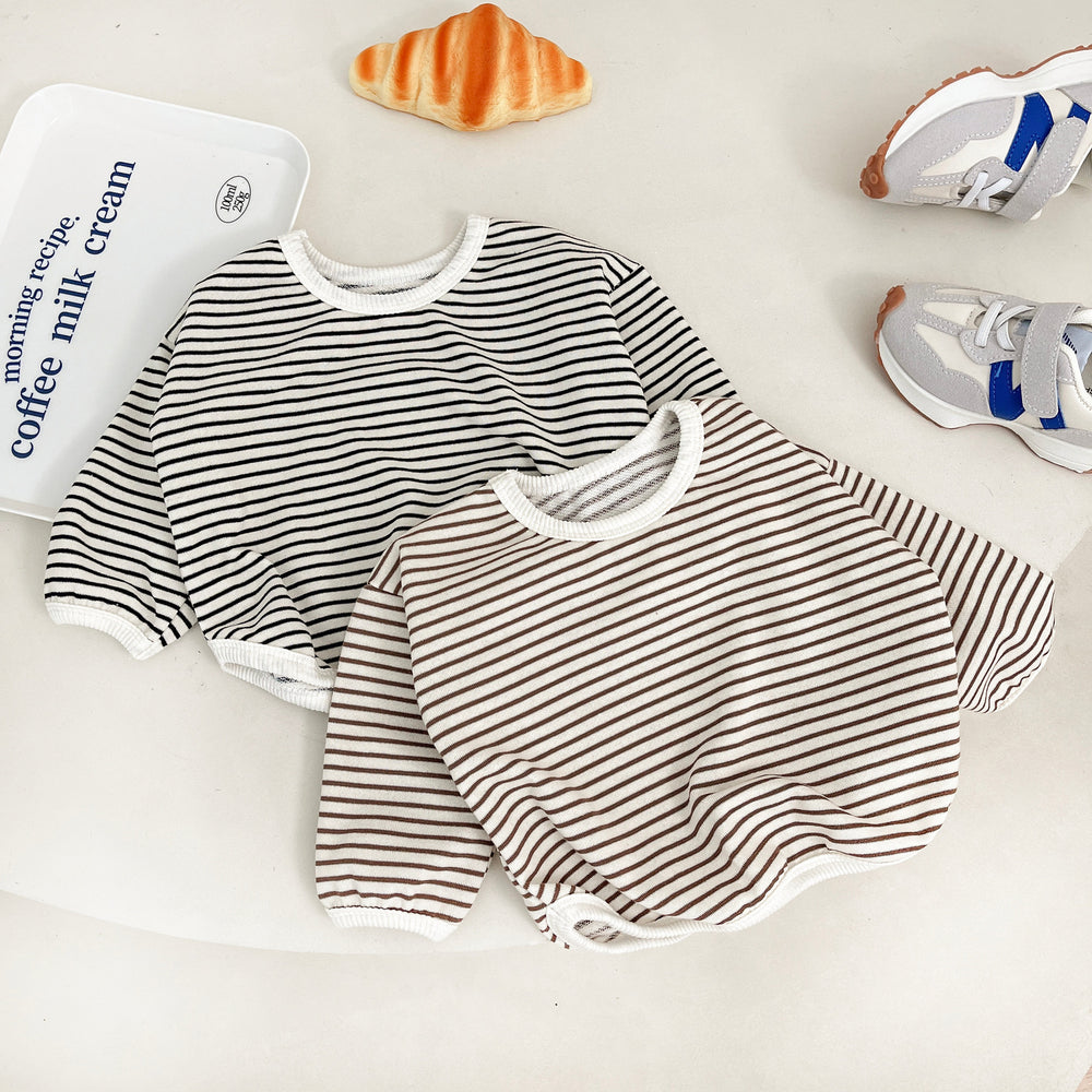Baby Unisex Striped Tops Wholesale 23021075