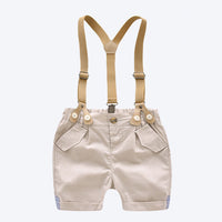 Load image into Gallery viewer, 2 Pieces Set Baby Kid Boys Birthday Bow Shirts And Checked Rompers Wholesale 23021301
