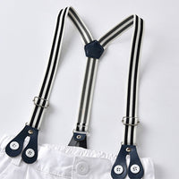 Load image into Gallery viewer, 2 Pieces Set Baby Kid Boys Birthday Bow Shirts And Checked Rompers Wholesale 23021301
