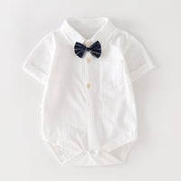 Load image into Gallery viewer, Baby Boys Solid Color Bow Rompers Wholesale 23021307
