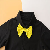 Load image into Gallery viewer, 2 Pieces Set Baby Kid Boys Birthday Party Solid Color Bow Shirts And Jumpsuits Wholesale 230213151
