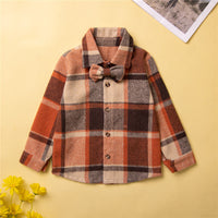 Load image into Gallery viewer, Baby Kid Boys Checked Bow Shirts Wholesale 230213157
