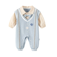 Load image into Gallery viewer, Baby Boys Color-blocking Bow Birthday Party Jumpsuits Wholesale 230213160
