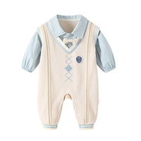 Load image into Gallery viewer, Baby Boys Color-blocking Bow Birthday Party Jumpsuits Wholesale 230213160
