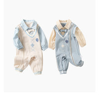 Load image into Gallery viewer, Baby Boys Color-blocking Bow Birthday Party Jumpsuits Wholesale 230213160

