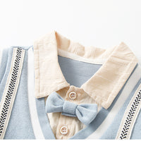 Load image into Gallery viewer, Baby Boys Color-blocking Bow Birthday Party Jumpsuits Wholesale 230213160
