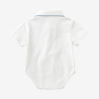 Load image into Gallery viewer, 2 Pieces Set Baby Boys Birthday Party Bow Rompers And Solid Color Shorts Wholesale 230213197
