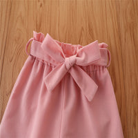 Load image into Gallery viewer, 2 Pieces Set Baby Kid Girls Solid Color Tops And Shorts Wholesale 23021321
