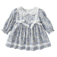 Load image into Gallery viewer, Baby Kid Girls Flower Bow Print Dresses Wholesale 23021325
