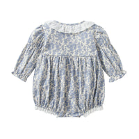 Load image into Gallery viewer, Baby Girls Flower Bow Print Rompers Wholesale 23021327
