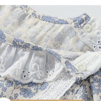 Load image into Gallery viewer, Baby Girls Flower Bow Print Rompers Wholesale 23021327
