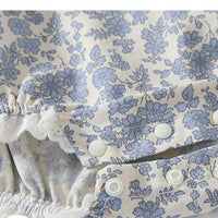 Load image into Gallery viewer, Baby Girls Flower Bow Print Rompers Wholesale 23021327
