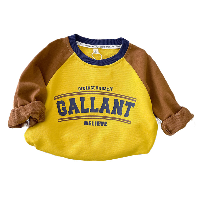 Baby Kid Boys Letters Color-blocking Tops Wholesale 230213280