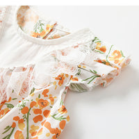 Load image into Gallery viewer, Baby Girls Flower Print Rompers Wholesale 230213323
