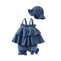 Load image into Gallery viewer, Baby Girls Solid Color Jumpsuits Wholesale 230213339
