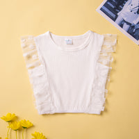 Load image into Gallery viewer, 2 Pieces Set Baby Kid Girls Solid Color Polka dots Tank Tops And Flower Print Shorts Wholesale 230213346
