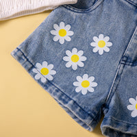 Load image into Gallery viewer, 2 Pieces Set Baby Kid Girls Solid Color Polka dots Tank Tops And Flower Print Shorts Wholesale 230213346
