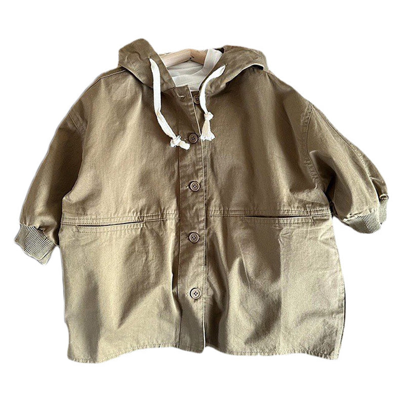 Baby Kid Unisex Solid Color Coats Wholesale 230213375