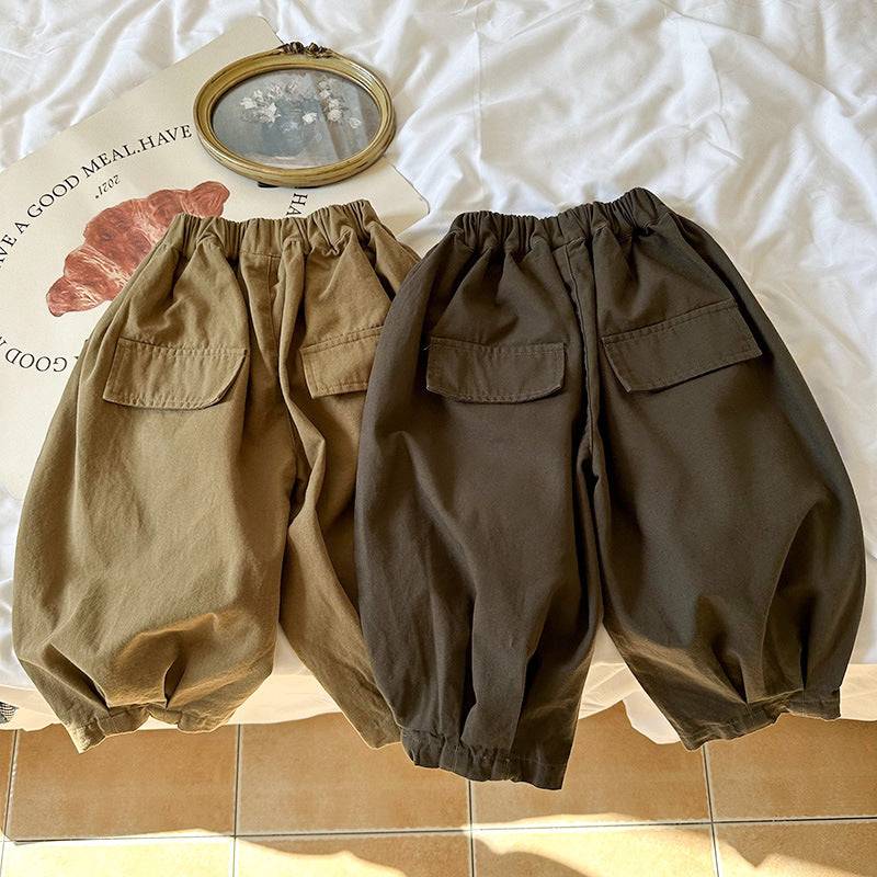 Baby Kid Unisex Solid Color Pants Wholesale 230213399