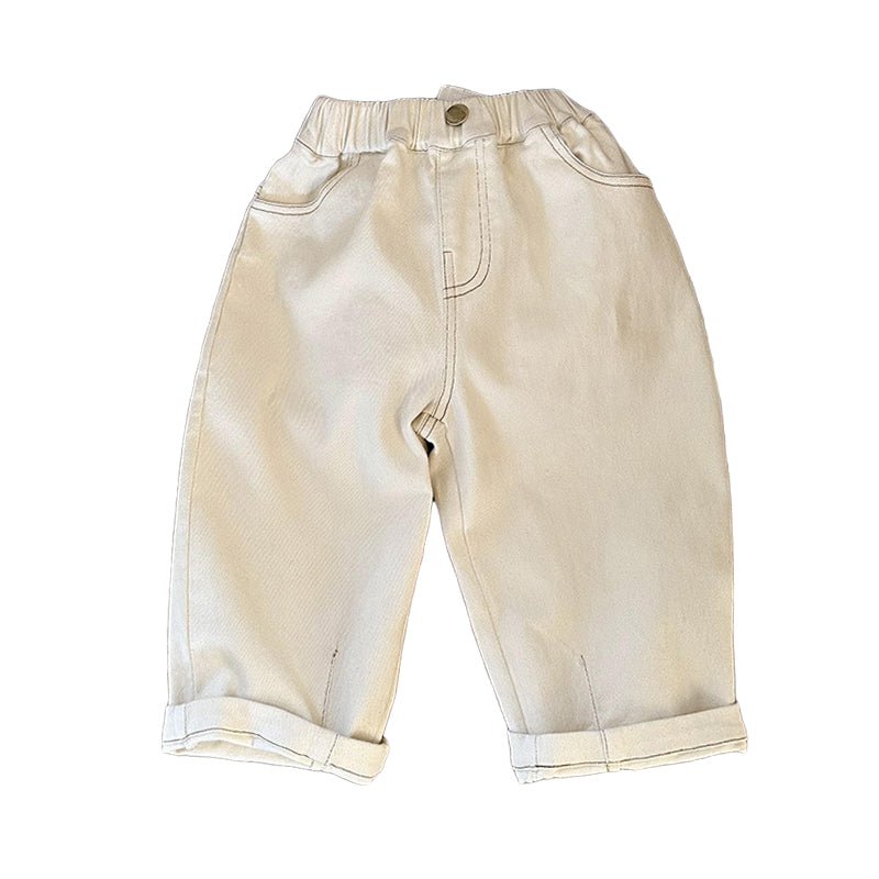 Baby Kid Unisex Solid Color Pants Wholesale 230213400
