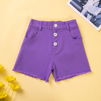 Load image into Gallery viewer, 2 Pieces Set Baby Kid Girls Solid Color Tops And Shorts Wholesale 230213423

