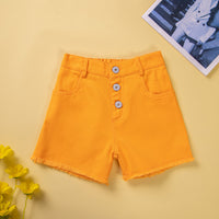 Load image into Gallery viewer, 2 Pieces Set Baby Kid Girls Solid Color Tops And Shorts Wholesale 230213423

