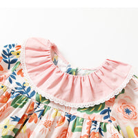 Load image into Gallery viewer, 3 Pieces Set Baby Kid Girls Flower Print Tops And Solid Color Shorts And Bow Headwear Wholesale 230213499
