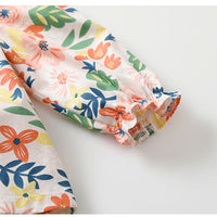 Load image into Gallery viewer, 3 Pieces Set Baby Kid Girls Flower Print Tops And Solid Color Shorts And Bow Headwear Wholesale 230213499
