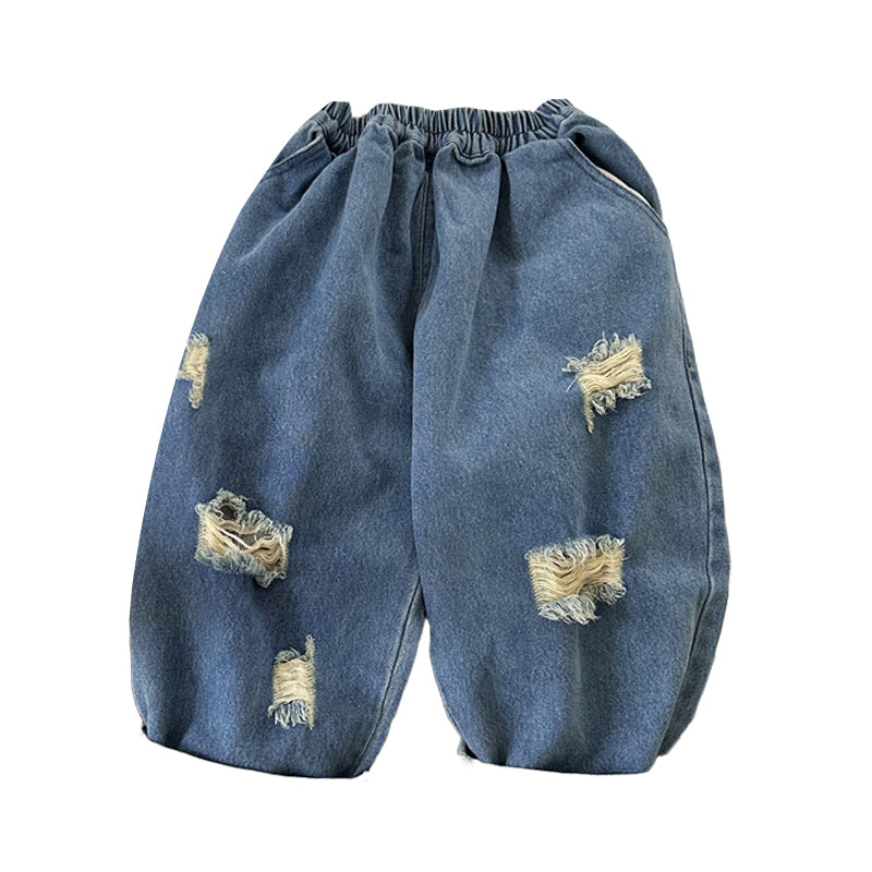 Baby Kid Unisex Ripped Pants Jeans Wholesale 230213514