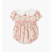 Load image into Gallery viewer, Baby Girls Flower Print Rompers Wholesale 230213517
