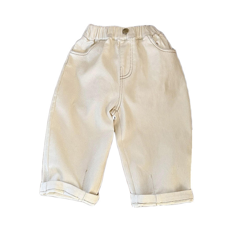 Baby Kid Unisex Solid Color Pants Wholesale 230213532
