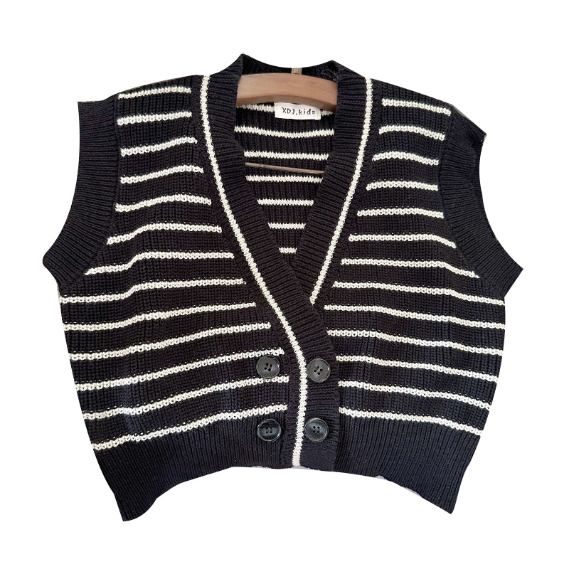 Baby Kid Unisex Striped Crochet Vests Waistcoats Wholesale 230213550