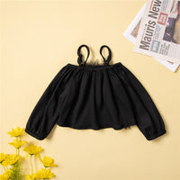 Load image into Gallery viewer, 2 Pieces Set Baby Kid Girls Solid Color Tops And Ripped Jeans Wholesale 23021374
