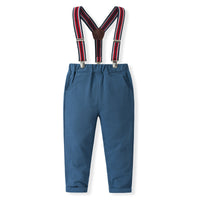 Load image into Gallery viewer, 2 Pieces Set Baby Kid Boys Striped Bow Shirts And Solid Color Jumpsuits Wholesale 230216102
