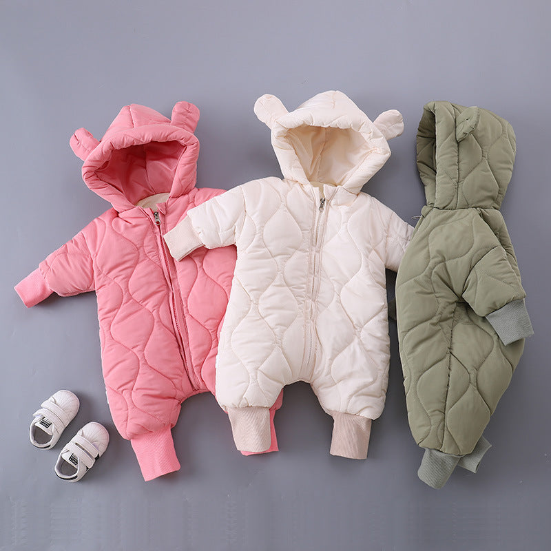 Baby Unisex Solid Color Jumpsuits Wholesale 23021611