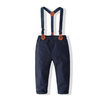 Load image into Gallery viewer, 2 Pieces Set Baby Kid Boys Birthday Party Bow Shirts And Solid Color Jumpsuits Wholesale 23021612
