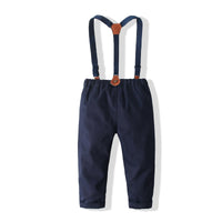 Load image into Gallery viewer, 2 Pieces Set Baby Kid Boys Birthday Party Bow Shirts And Solid Color Jumpsuits Wholesale 23021612
